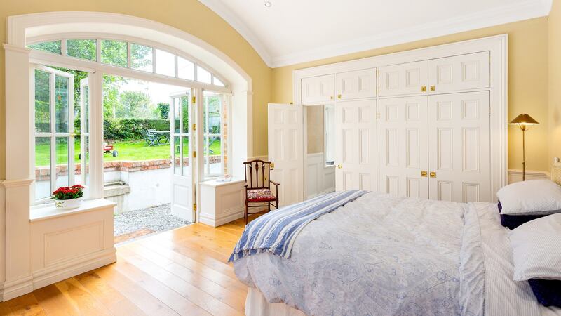 The back, double bedroom, with doors to the garden