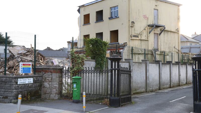 The Warwick Hotel in Salthill Galway during demolition. Photograph: Joe O’Shaughnessy.