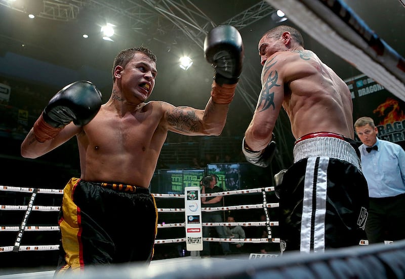 Brandon Ogilvie (left) photograph in the ring in 2013. Foley knew that his lose to Ogilvie was a turning point in his career. Photograph: Paul Kane/Getty Images