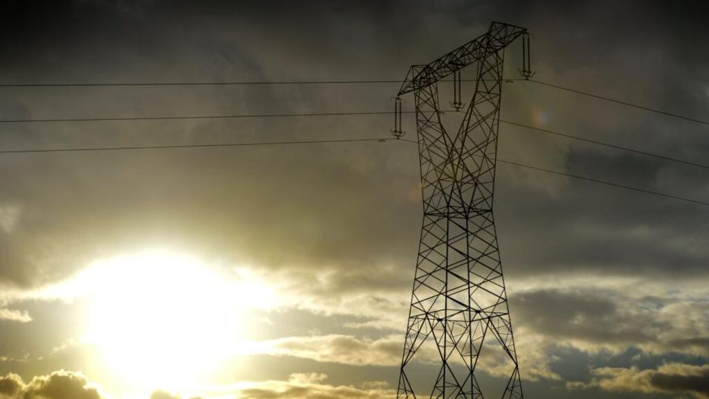 Pylons near New Ross, Co Wexford. Photograph: David Sleator