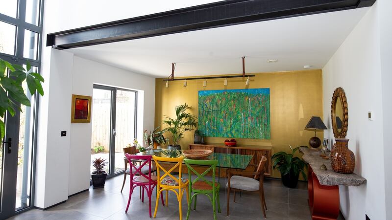 The colourful  dining room. Photograph: Tom Honan