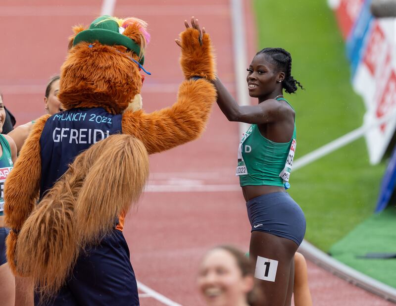 Rhasidat Adeleke won the June award. Photograph: Morgan Treacy/Inpho