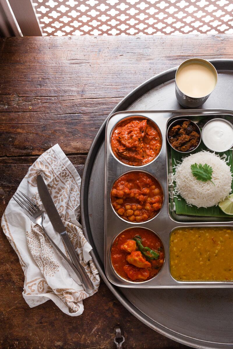 Tuesday thali meals  at Kerala Kitchen. Photograph: Nathalie Marquez Courtney