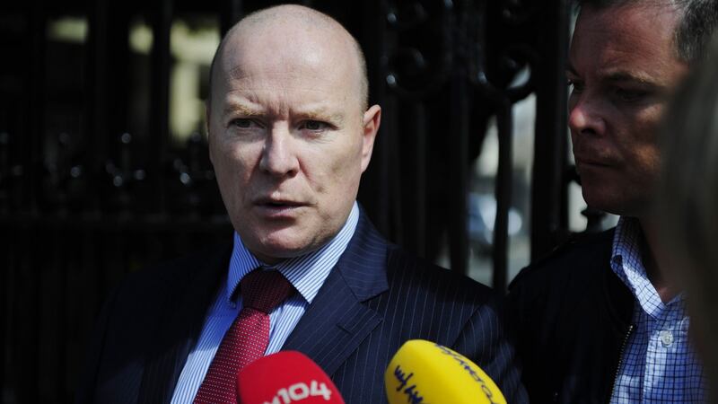 Austin Stack (left) and Oliver Stack, sons of Brian Stack, pictured in 2013. Photograph: Aidan Crawley/The Irish Times