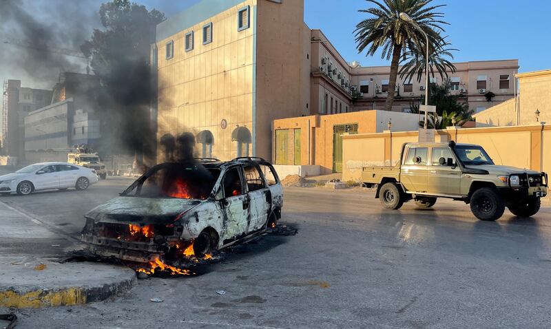 Unrest in Tripoli following. Photograph: Mahmud Turkia/AFP via Getty