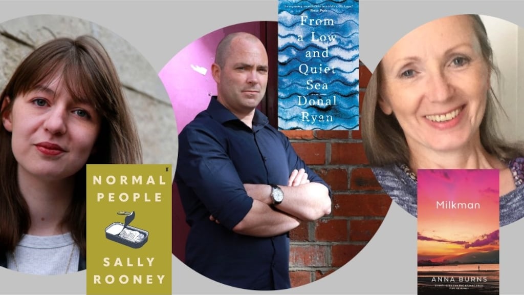 Longlisted for Man Booker Prize 2018: Sally Rooney, Donal Ryan and Anna Burns. Photographs: Nick Bradshaw/The Irish Times; Man Booker