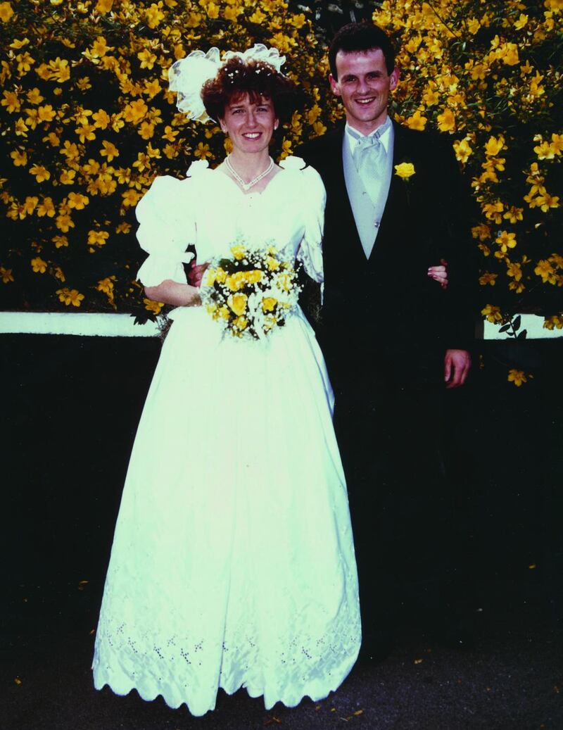 Martina and Sean Cox on their wedding day, July 8th, 1989