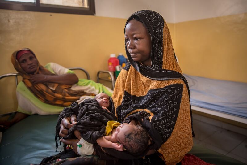 Hane Issack (19) gave birth to twins but worries about how she will feed them. Photograph: Sally Hayden