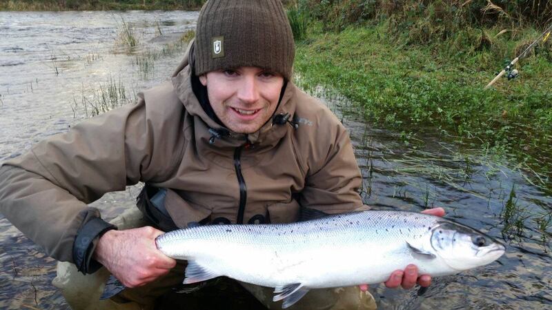 Eoin McManus releasing the second salmon from the Drowes river this year. The fish weighed 3.6kg (8lb).