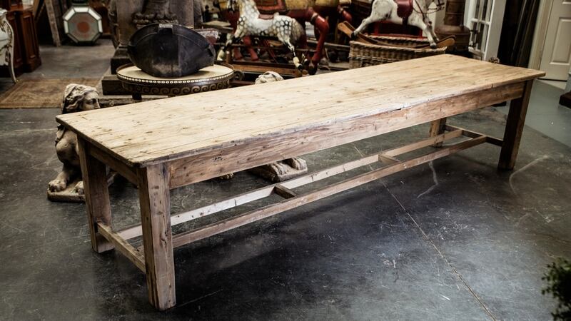 19th-century pitch pine refectory table from The Storeyard