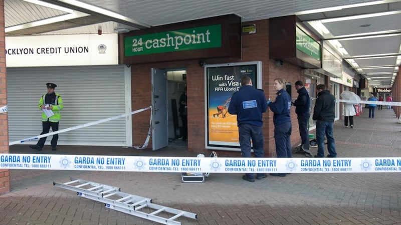 Gardaí investigate at Knocklyon Shopping Centre today Photograph: Gareth Chaney/Collins