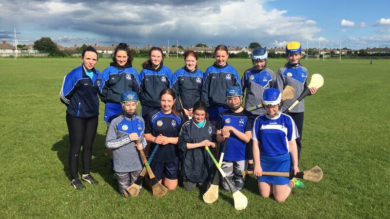 Jenny Kearns with the Kevins U13 girls team.