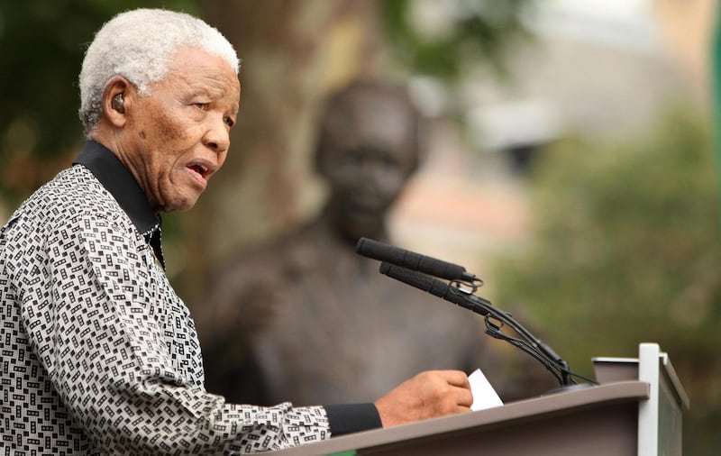 Nelson Mandela appointed Prince Mangosuthu Buthelezi to his cabinet in 1994. Photograph: Daniel Berehulak/PA