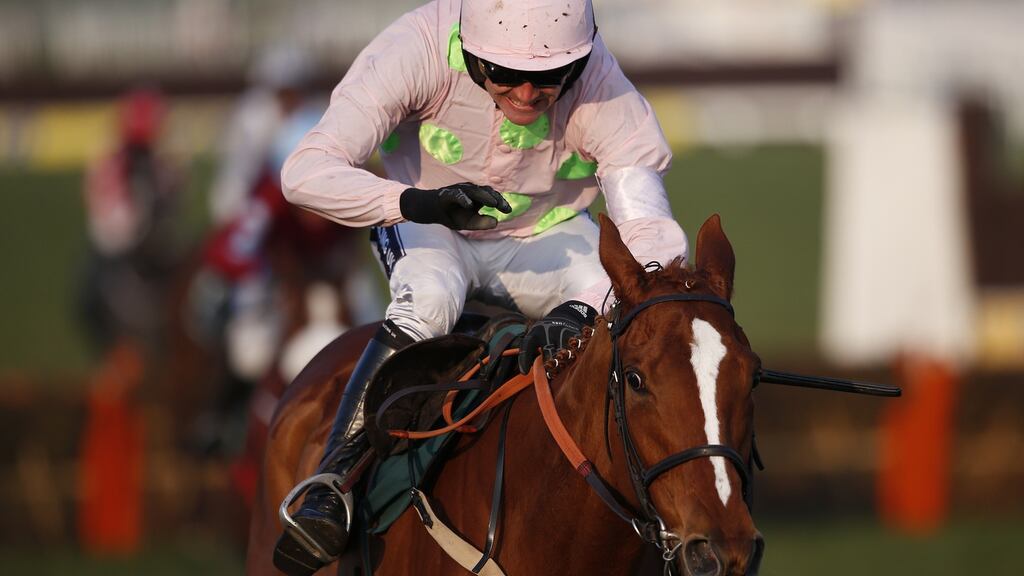 Ruby Walsh rides  Limini  to win The Trull House Stud Mares’ Novices’ Hurdle Race at Cheltenham last year. Photograph: Getty