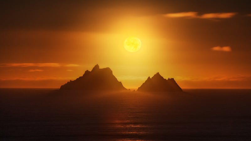 Skellig Michael Under the Harvest Full Moon, by Goran Loncar, from the Out of this World Planetary category