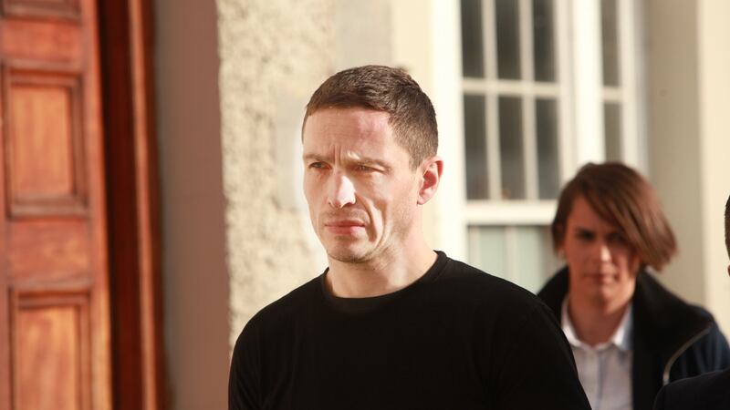 Vytautas Racys arrives at Virginia District Court in Co Cavan to face a charge of assault causing harm. Photograph: Garrett White