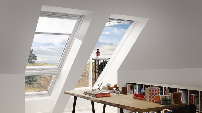 Large Velux rooflights will help light your way to work in your converted attic.