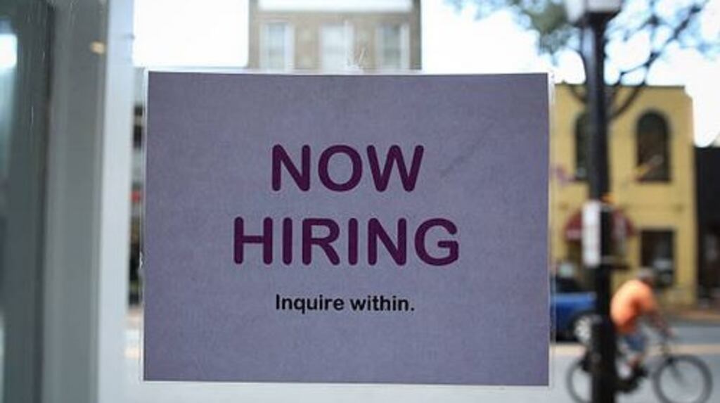 The US economy needs to create 75,000 to 100,000 jobs per month to keep up with growth. Job gains are slowing as the labour market nears full employment. Photograph: Getty Images