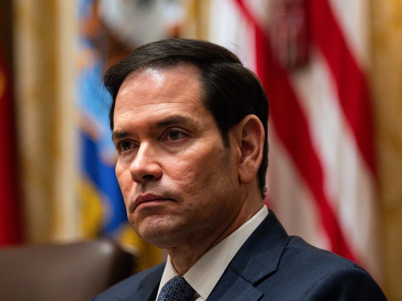 'Echoing Donald Trump’s recent diktat requiring a return to the classical style in federal architecture, Marco Rubio’s order also cited the origins of serif typefaces in Roman antiquity. So we are talking about promoting not just formality, but a hankering after empire and conquest.' Photograph: Tierney L Cross/The New York Times
                      