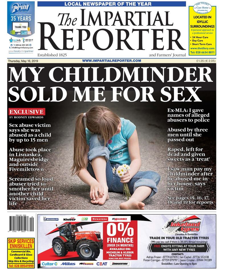 The allegations of child sex abuse were reported  in the Impartial Reporter