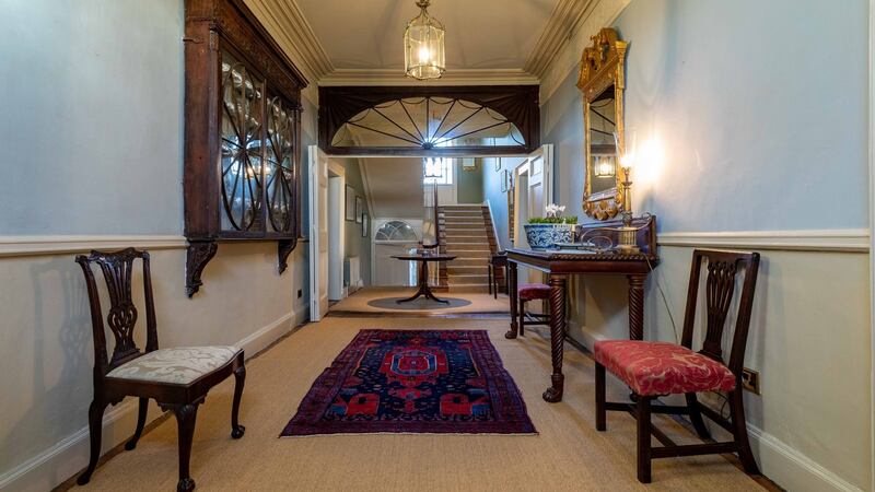 The entrance hall at Ballysallagh. Photograph: Dylan Vaughan.