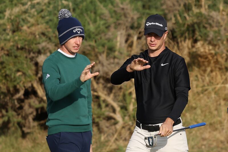 Guido Migliozzi and Tom McKibbin: both are battling for PGA Tour cards. Photograph: Warren Little/Getty