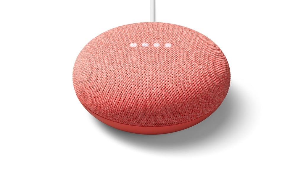 Google Nest Mini, a new smart speaker out this Christmas. Photograph: Google/PA Wire