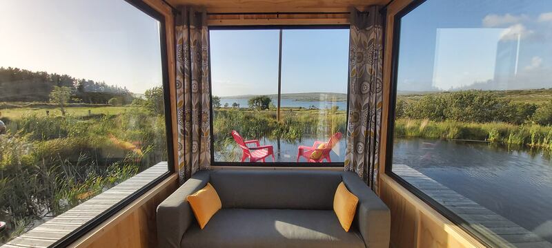 Views from inside Frank, the former shipping container in Co Donegal