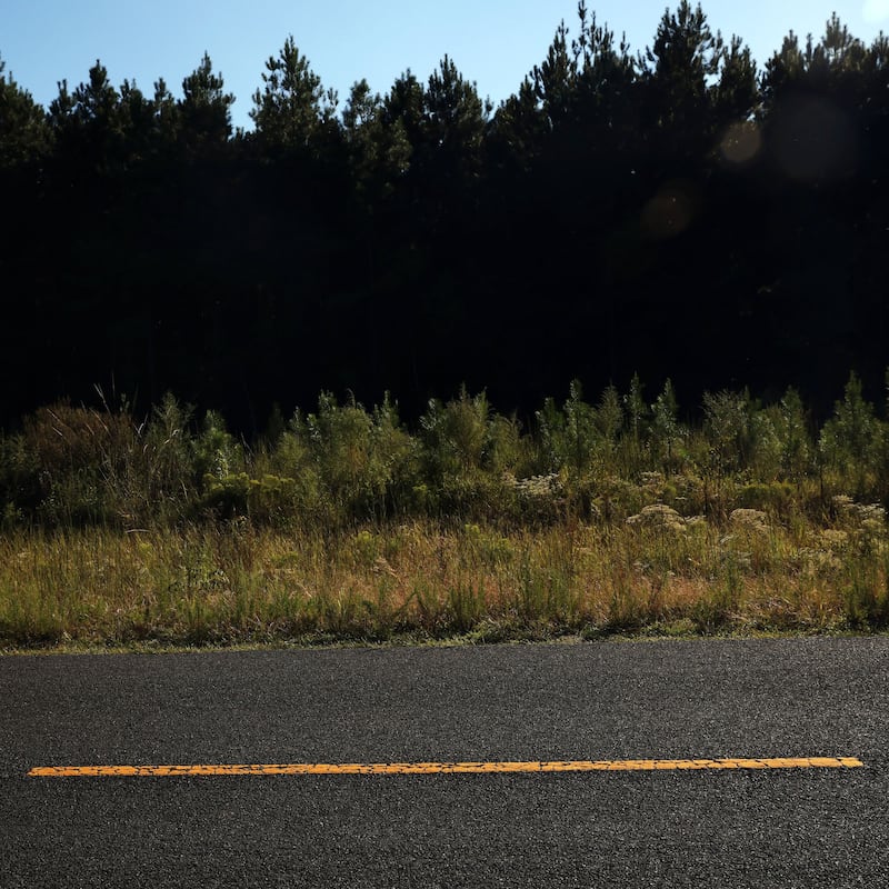 A stretch of Old Salkehatchie Highway, not far from where Alex Murdaugh was shot. Photograph: Travis Dove/New York Times