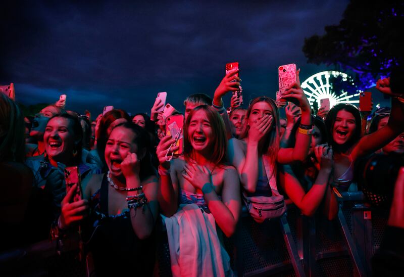 ARTS & ENTERTAINMENT category winner – Alan Betson, The Irish Times – 'Tears of Joy': Euphoric fans of Niall Horan react as the singer takes to the stage at Electric Picnic 2023