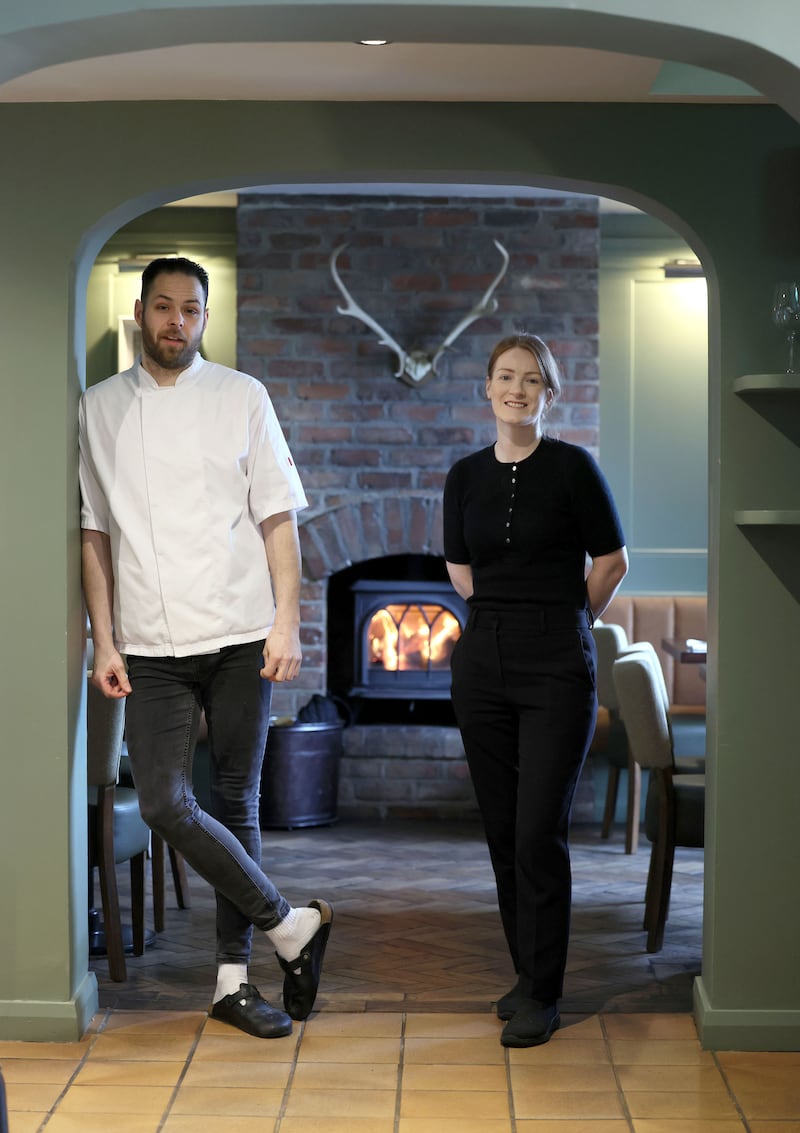 Alex Greene and Bronagh McCormick in The Bucks Head, Dundrum, Co Down. Photograph: Stephen Davison