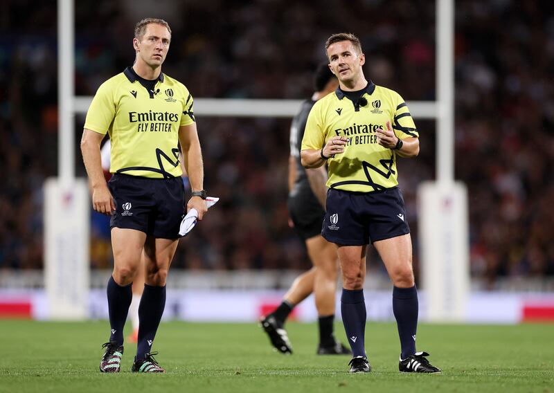Referees were assisted by the TMO bunker during the World Cup. Photograph: Catherine Ivill/Getty Images