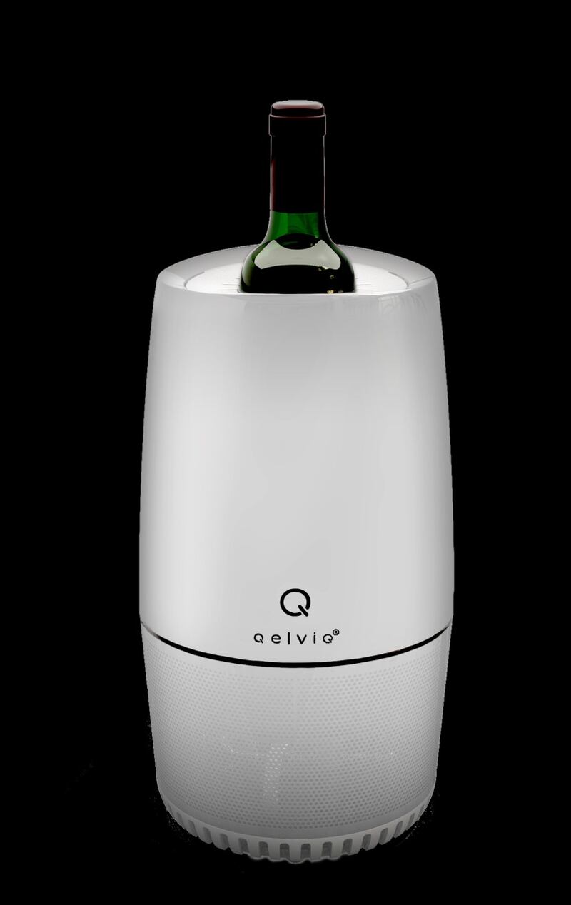 The Qelviq device will chill your wine to the perfect temperature.