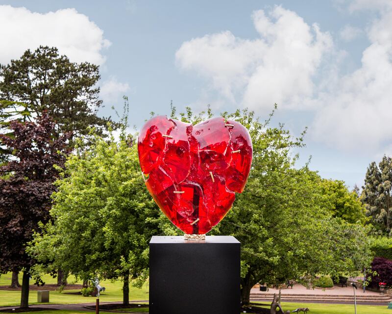 Broken Heart, by Patrick O'Reilly, crystalline bronze on black brass base, is priced at €45,000 at Art and Soul 
