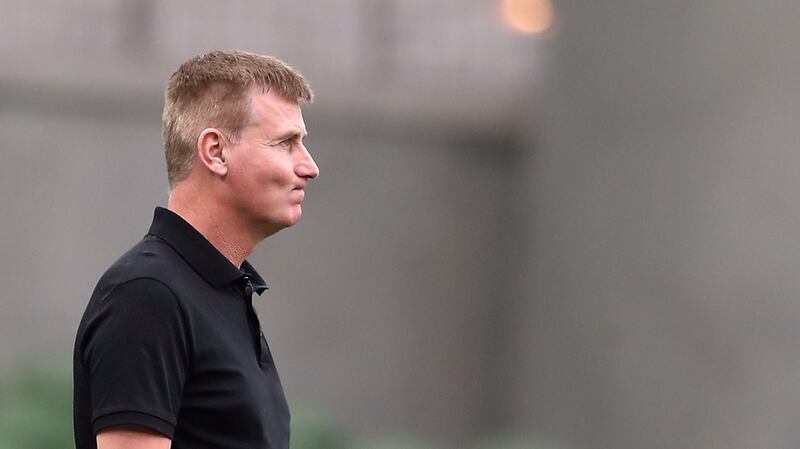Stephen Kenny saw his side narrowly avoid a chastening defeat to Azerbaijan. Photograph: Niall Carson/PA