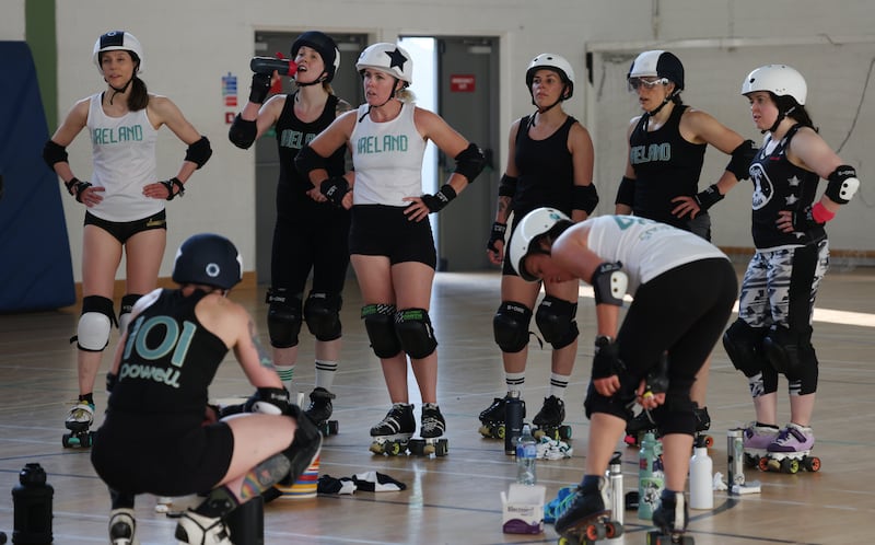 Team Ireland at training in Inchicore, Dublin. Photograph: Bryan O’Brien