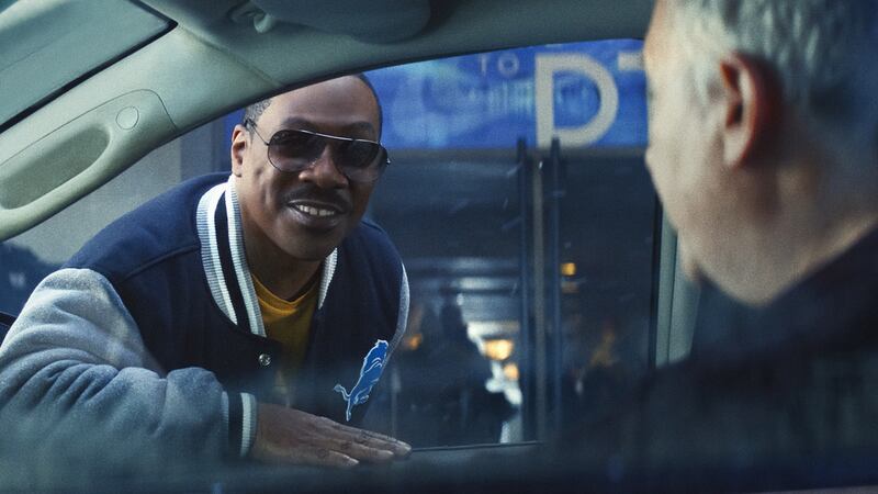 Eddie Murphy (left) as Axel Foley and Paul Reiser as Jeffrey Friedman in this year's Beverly Hills Cop: Axel F. Photograph: Netflix