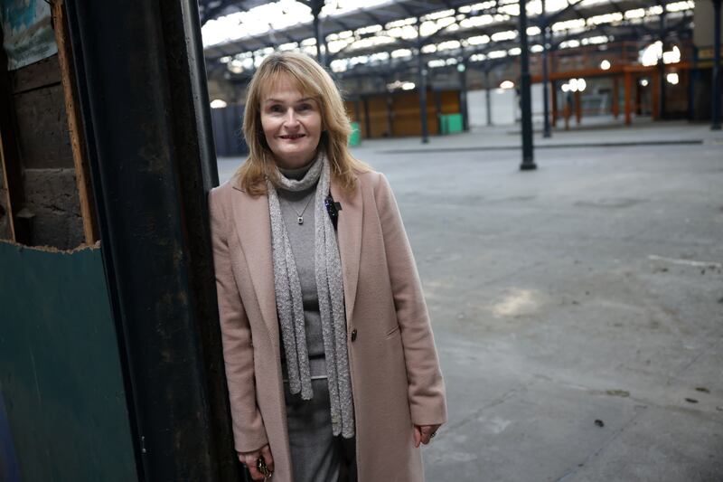 Siobhan Maher, administrative officer with Dublin City Council, explained that the building is naturally cooled by the orientation of the glass, and now perspex, in the roof and by the presence of an underground river. Photograph: Chris Maddaloni