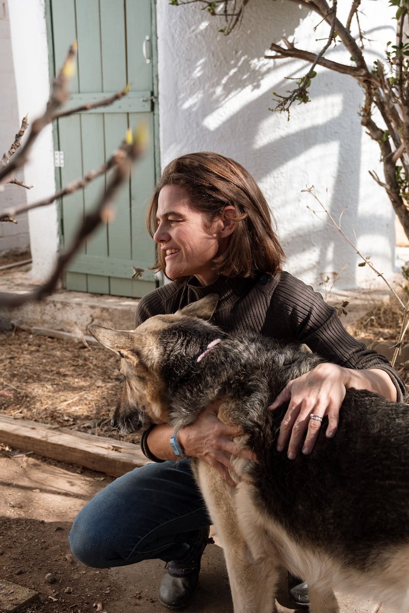 Doucleff with her German Shepherd, Savanna. Photograph: Sarah M Vasquez/The New York Times