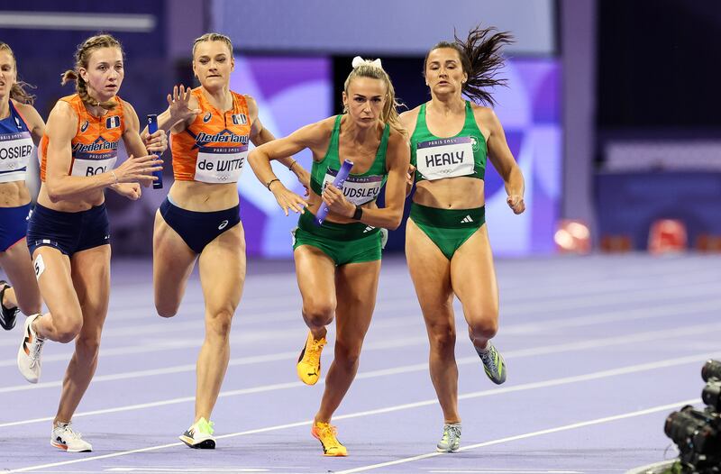 Ireland’s Phil Healy and Sharlene Mawdsley. Photograph: Morgan Treacy/Inpho