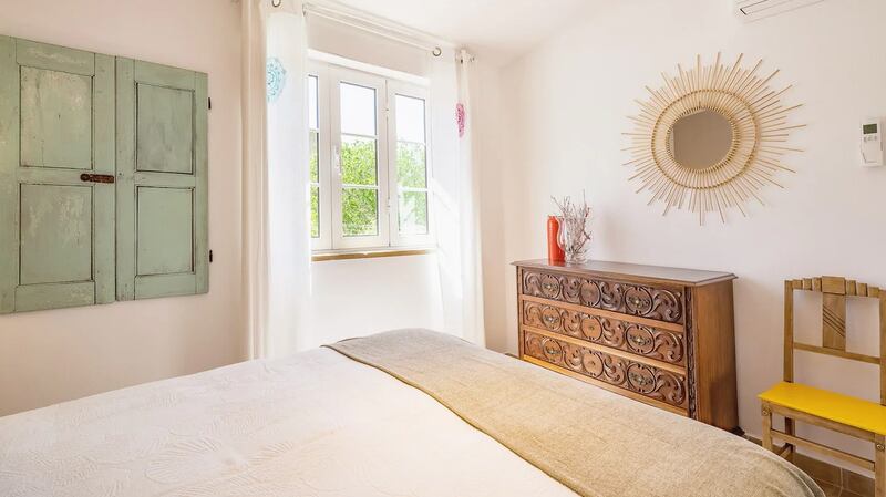 The master bedroom at Keanu Fischell’s new home in Crete