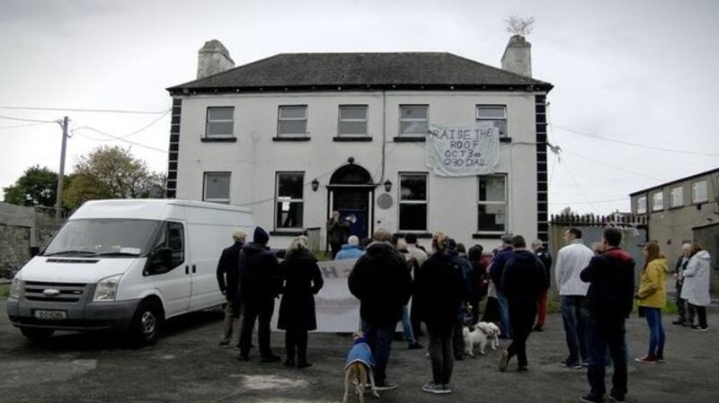 Glebe House in Crumlin Village which was occupied on Friday. Photograph: Kathleen Harris/The Irish Times