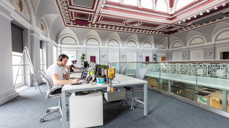 The spacious interior of the Eventrite building at 97 South Mall, Cork.