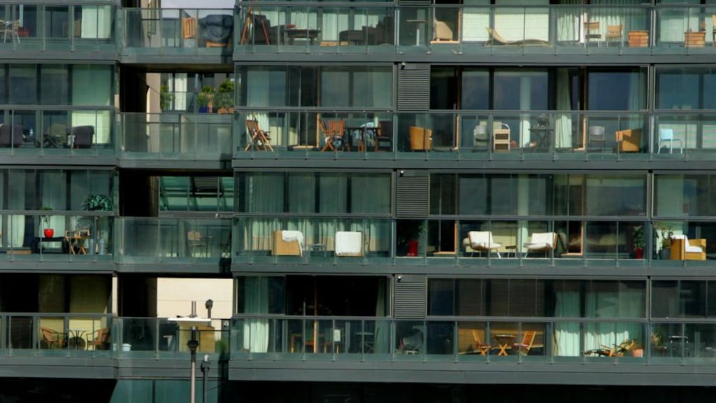 Docklands apartments in Dublin: average rents are particularly high in the up-and-coming area. Photograph: Kate Geraghty