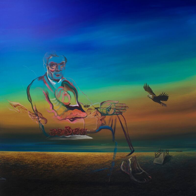 New portrait of the late John Hume by artist Vincent Devine. Photograph: Ger Rogers/PA
