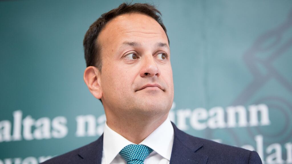 Taoiseach Leo Varadkar  pictured during a media briefing at Government Buildings. Photograph: Tom Honan