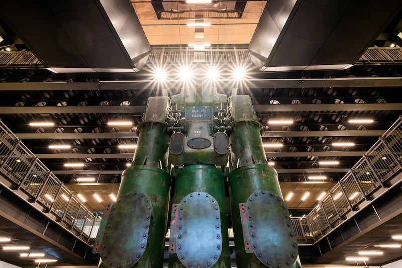 Battersea Power Station: the north atrium retains some original features. Photograph: James Parsons/Backdrop Productions