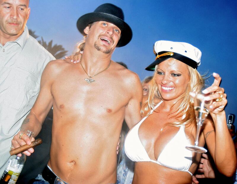 Pamela Anderson with Kid Rock, her second husband, on their wedding day, in 2006. Photograph: Eric Estrade/AFP via Getty