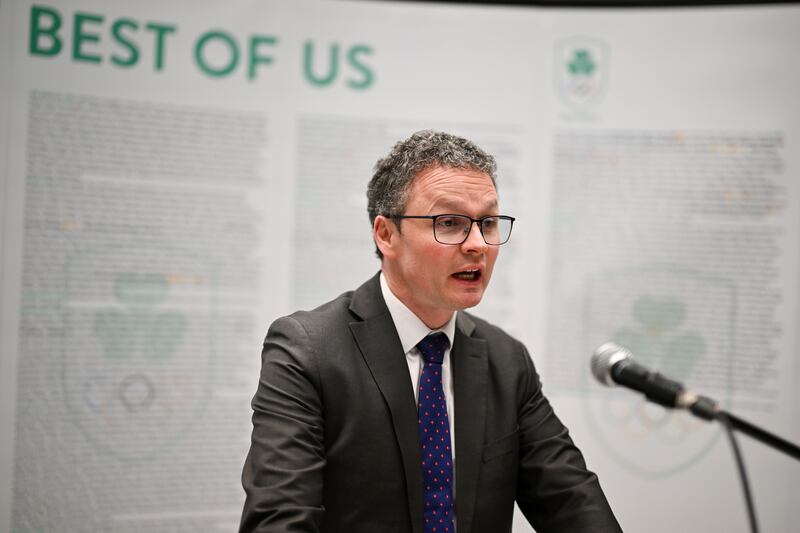 Minister for Sport Patrick O'Donovan. Photograph: David Fitzgerald/Sportsfile