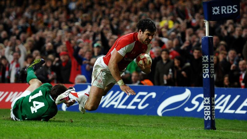 Matthew Rees pulled off a sneaky and illegal quick lineout for Mike Phillips to scamper down the touchline and score against Ireland in 2011. Photograph: Laurence Griffiths/Getty Images